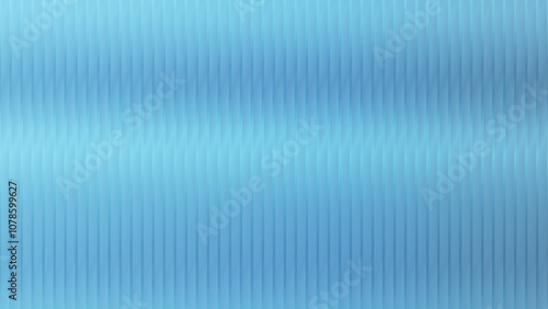 Blue ribbed glass texture background. Soft blue frosted acrylic reeded wavy surface. Fluted door window close-up. The glassy background design creates a delicate, airy feel—a vector illustration. 