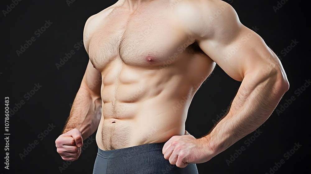 Fit individual showcases impressive muscle definition and strong physique for fitness enthusiasts Fit individual showcases impressive muscle definition and strong physique for fitness enthusiasts