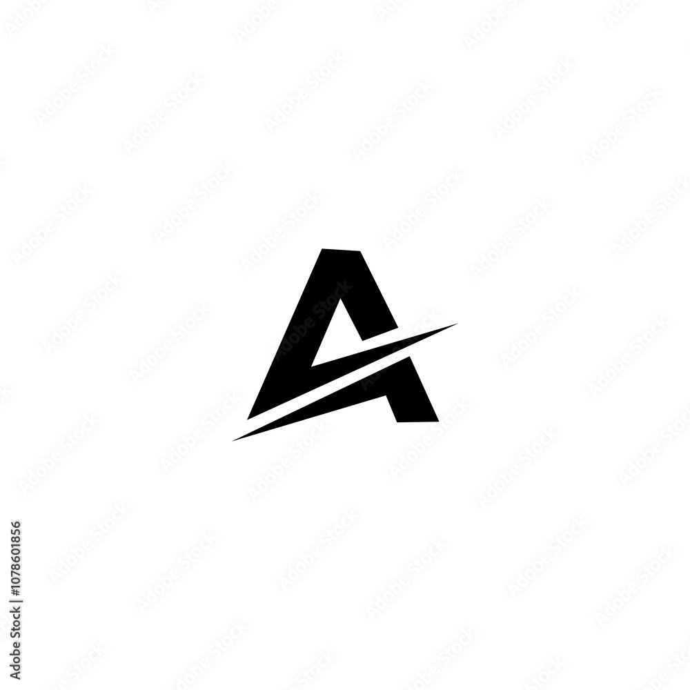 Unique modern geometric creative elegant letter A logo template. Vector icon. Unique modern geometric creative elegant letter A logo template. Vector icon.