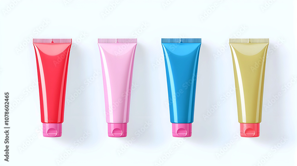 Minimalist Empty Cosmetic Tube Mockup Display Minimalist Empty Cosmetic Tube Mockup Display