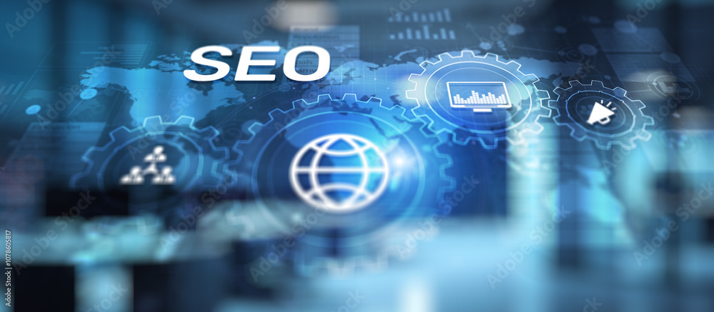 SEO - Search engine optimisation, Digital Internet marketing concept on virtual screen. SEO - Search engine optimisation, Digital Internet marketing concept on virtual screen.