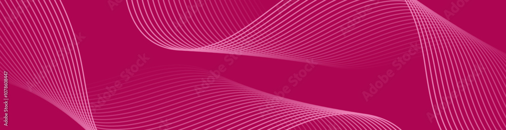 Abstract background with lines and waves. Web banner size. Element for design isolated. Vector background for brochure, booklet, flyer, poster. Pink gradient Abstract background with lines and waves. Web banner size. Element for design isolated. Vector background for brochure, booklet, flyer, poster. Pink gradient