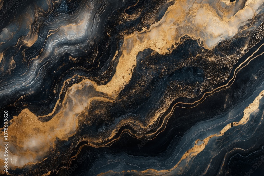 Abstract background texture of black luxury marble stone with golden veins. Abstract background texture of black luxury marble stone with golden veins.