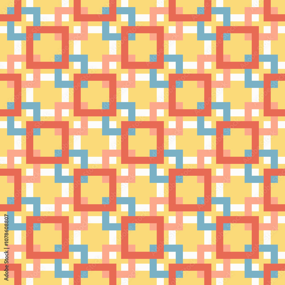 Fototapeta premium Abstrakcyjny geometryczny wzór. Bezszwowe wektorowe tło. Kolorowa tekstura.