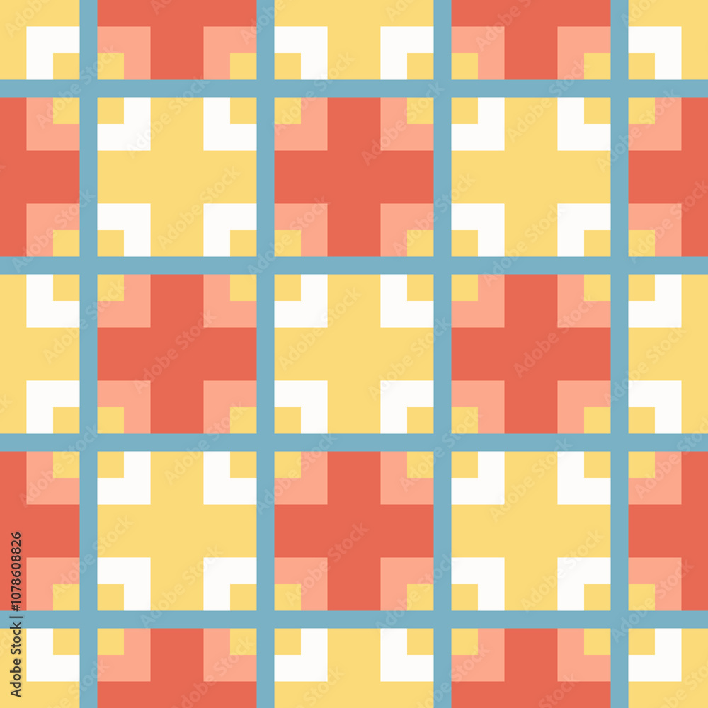 Fototapeta premium Abstrakcyjny geometryczny wzór. Bezszwowe wektorowe tło. Kolorowa tekstura.