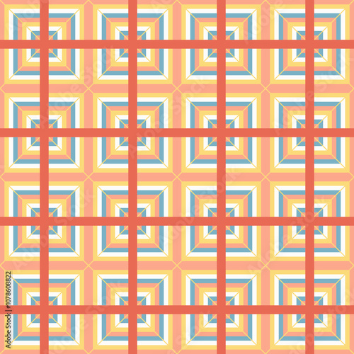 Abstrakcyjny geometryczny wzór. Bezszwowe wektorowe tło. Kolorowa tekstura.