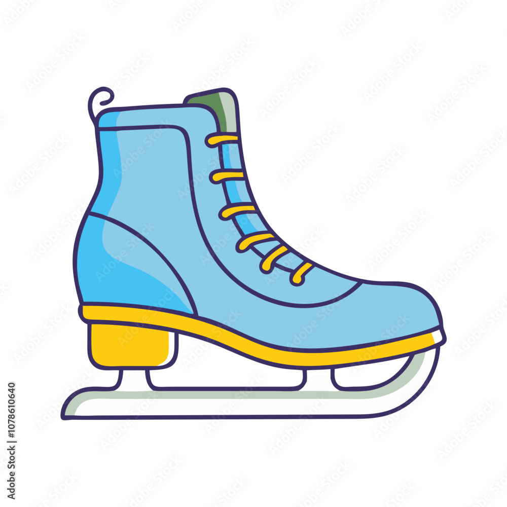 ice skates vector art, flat illustration ice skates icon ice skates vector art, flat illustration ice skates icon