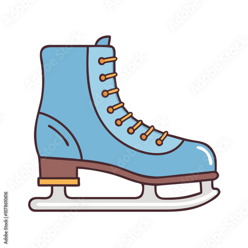 ice skates vector art,  flat illustration ice skates icon