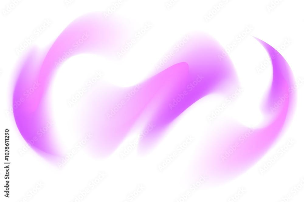 Gradient purple neon light, blur wave form set, iridescent smooth holographic brush stroke isolated motion element, transparent background. Dream glow abstract dynamic watercolor shapes. Gradient purple neon light, blur wave form set, iridescent smooth holographic brush stroke isolated motion element, transparent background. Dream glow abstract dynamic watercolor shapes.