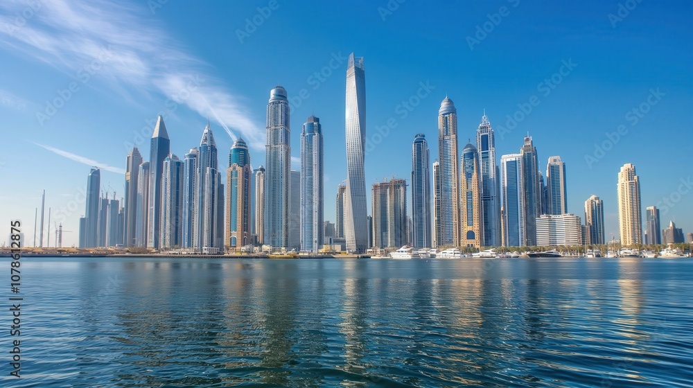 Mega tall skyscrapers. Modern glass skyscrapers against the sky. Tall modern skyscrapers with glass facades reflecting the surroundings. Night architecture. Mega tall skyscrapers. Modern glass skyscrapers against the sky. Tall modern skyscrapers with glass facades reflecting the surroundings. Night architecture.