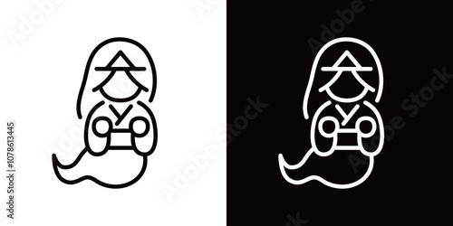 ホラーのシンプルなラインアイコン