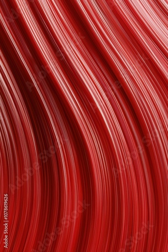 Abstract flowing red texture, showcasing smooth curves and dynamic waves, perfect for backgrounds, designs, and artistic projects.