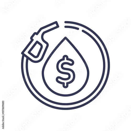 Fuel nozzle and dollar sign symbolize cost-effective fueling.