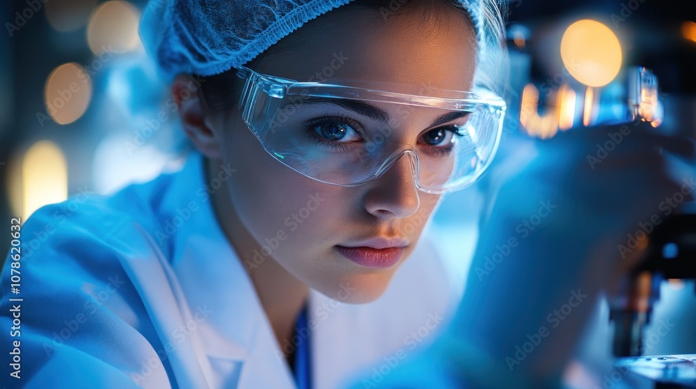 Focused Scientist in a Lab Focused Scientist in a Lab