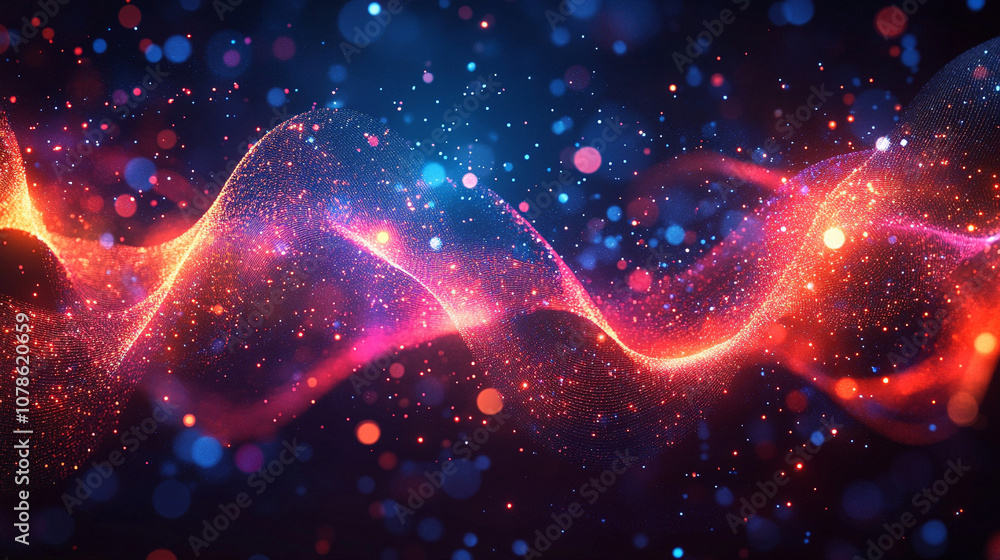 Abstrakcyjne tło technologiczne, przepływ informacji danych, tło dla projektu generative ai Abstrakcyjne tło technologiczne, przepływ informacji danych, tło dla projektu generative ai