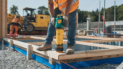 Wallpaper Mural worker on the construction site Torontodigital.ca