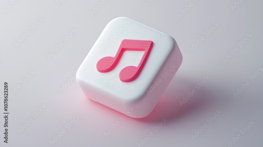 Pink Music Note Icon Pink Music Note Icon