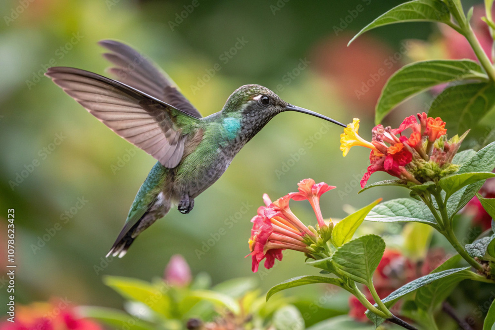 Naklejka premium hummingbird in flight