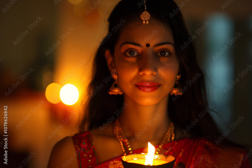 Generative AI Image of Traditional Diwali Festival of Lights with Oil Lamps and Festive Atmosphere Generative AI Image of Traditional Diwali Festival of Lights with Oil Lamps and Festive Atmosphere