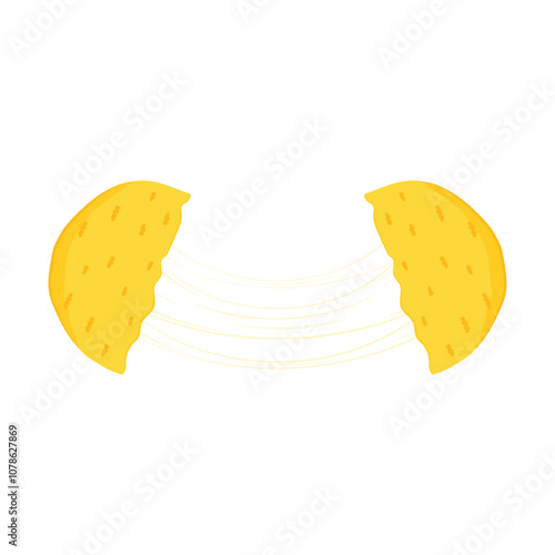 Mozzarella cheese ball vector. Cheese ball on white background. Cheese stretch. Cheese fried.