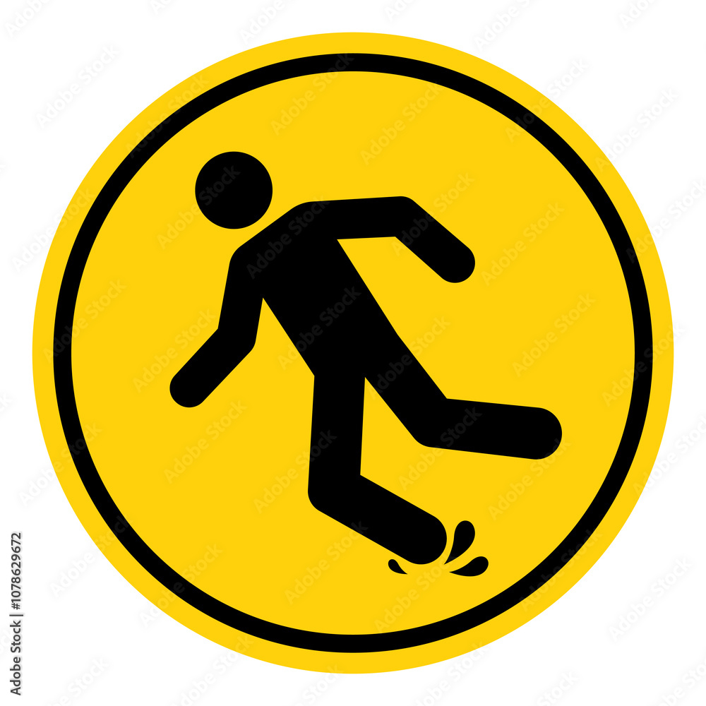 Slippery Symbol Sign,Vector Illustration, Isolate On White Background Label. EPS10 Slippery Symbol Sign,Vector Illustration, Isolate On White Background Label. EPS10