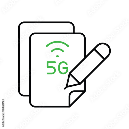 5g Contract vector icon