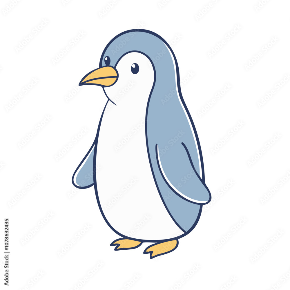 Obraz premium vector art, flat illustration penguin icon
