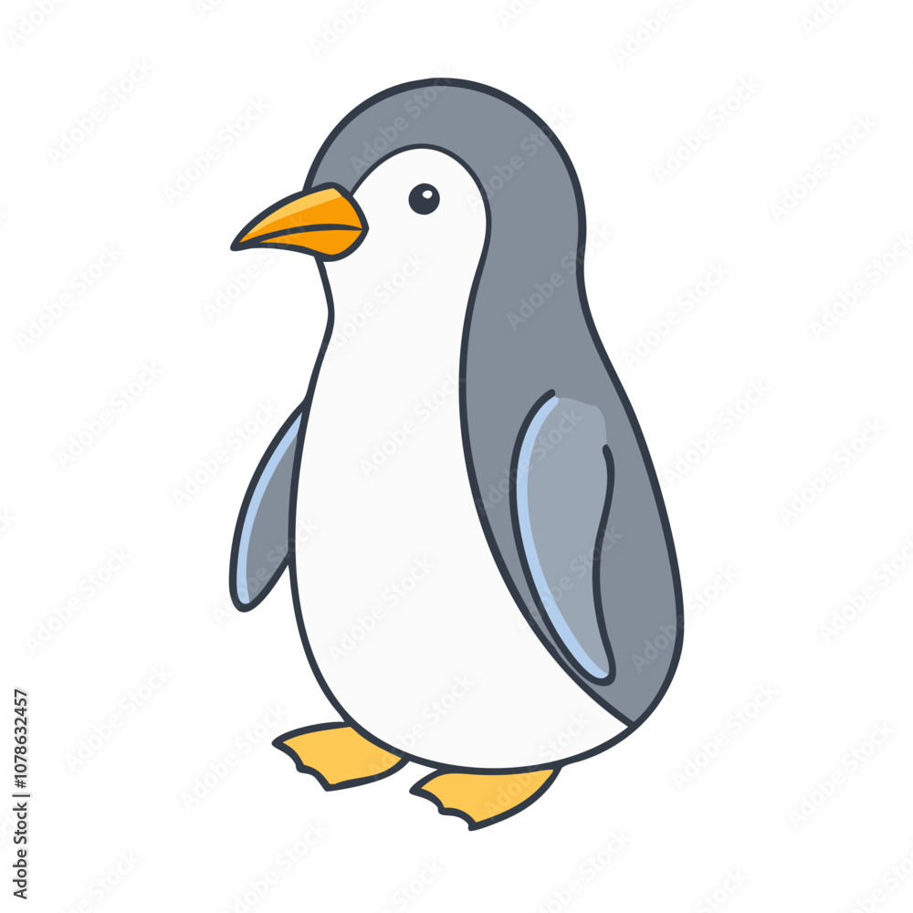Naklejka premium vector art, flat illustration penguin icon