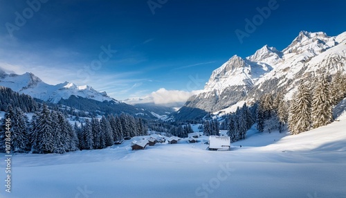 Wallpaper Mural Stunning panoramic view of the Swiss Alps from the top of the Schilthorn mountain in the Jungfrau region of the country Torontodigital.ca