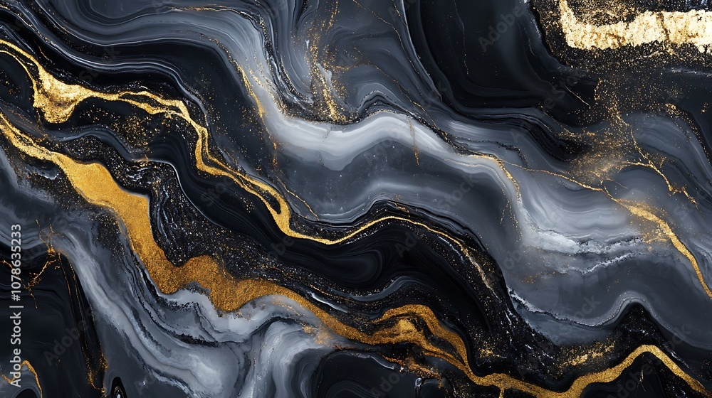 Abstract black marble texture with golden veins for elegant background use Abstract black marble texture with golden veins for elegant background use
