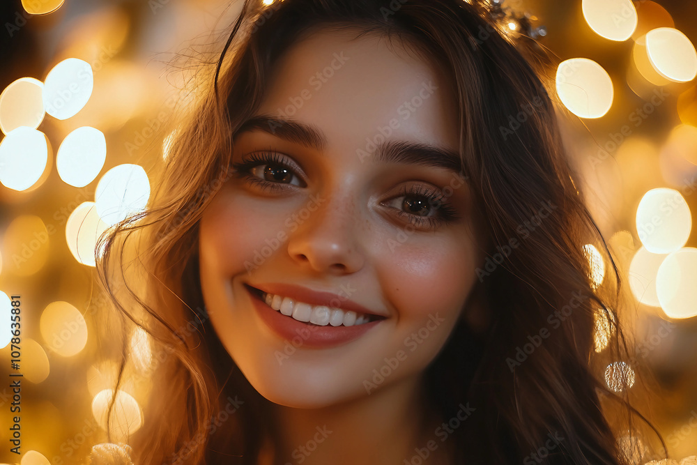 Generative AI image of person celebrating New Year's Christmas by beautifully decorated tree holiday magic advent Generative AI image of person celebrating New Year's Christmas by beautifully decorated tree holiday magic advent