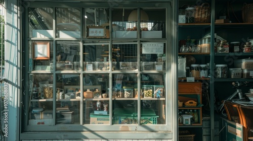 Retail space showcasing organic and fresh natural products, emphasizing healthy options and farm food service in a creative small business setup