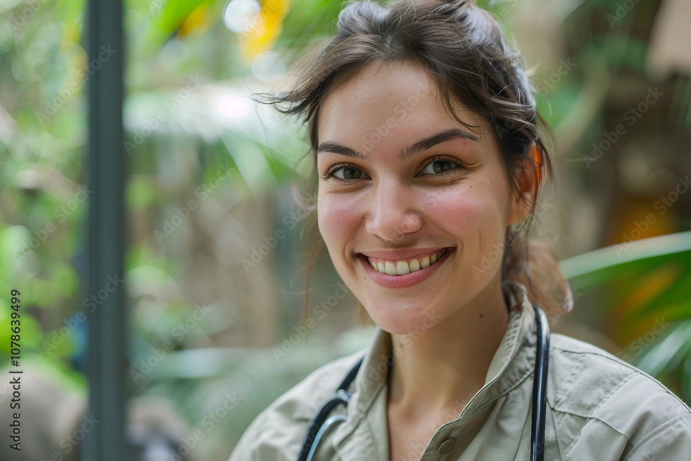 AI generated image of a zoologist studying animal behavior AI generated image of a zoologist studying animal behavior