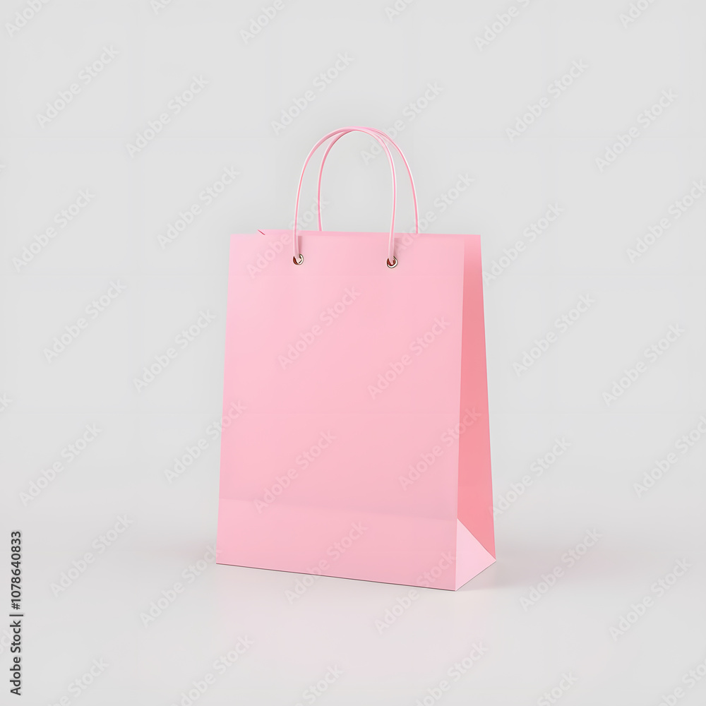 White blank tote bag mockup, on a pink background, isolated with a softly blurred background White blank tote bag mockup, on a pink background, isolated with a softly blurred background