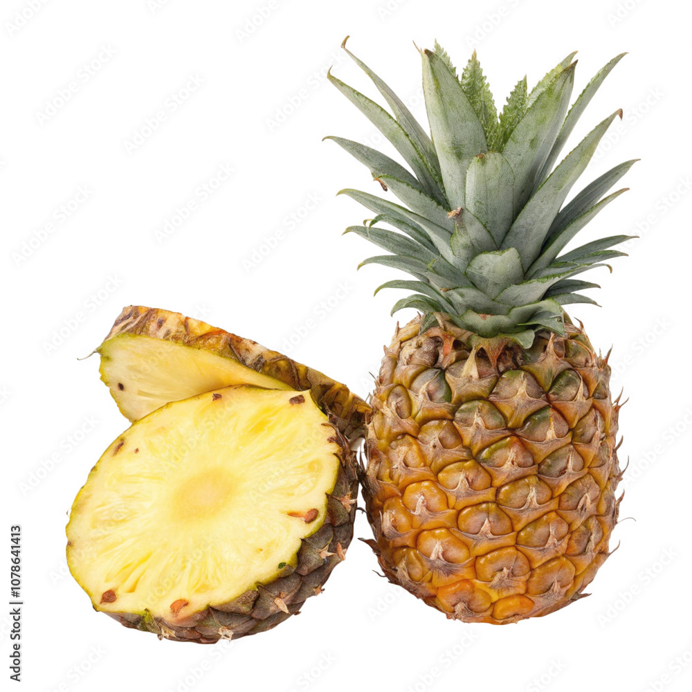 Pineapple isolated on transparent background Pineapple isolated on transparent background