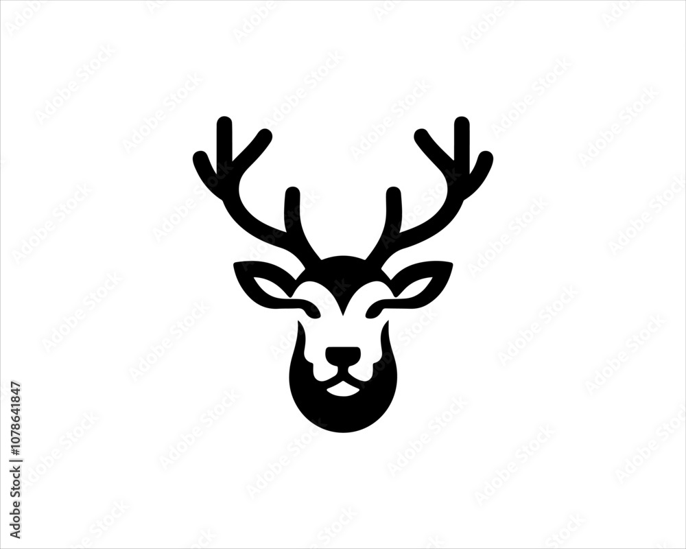 Deer head icon symbol vector illustration. Deer logo vector template. Silhouette deer logo design for T-shirts. Deer head icon symbol vector illustration. Deer logo vector template. Silhouette deer logo design for T-shirts.
