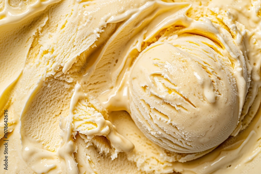 Smooth Vanilla Ice Cream Melting Swirl, Captured in Close-Up with Creamy Texture and Subtle Swirls. Ideal for Ice Cream Advertising, Dessert-Themed Content, or Gourmet Promotions Smooth Vanilla Ice Cream Melting Swirl, Captured in Close-Up with Creamy Texture and Subtle Swirls. Ideal for Ice Cream Advertising, Dessert-Themed Content, or Gourmet Promotions