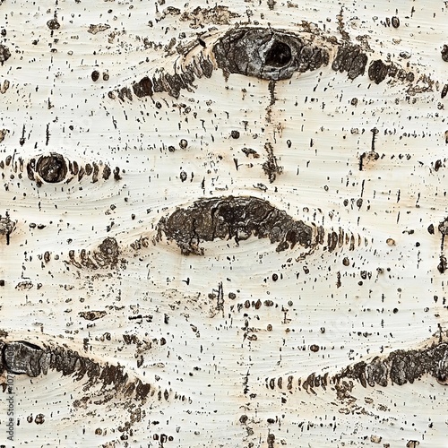 Close Up Aspen Birch Tree Bark Hunting Camouflage, Seamless Hunter Camo Texture