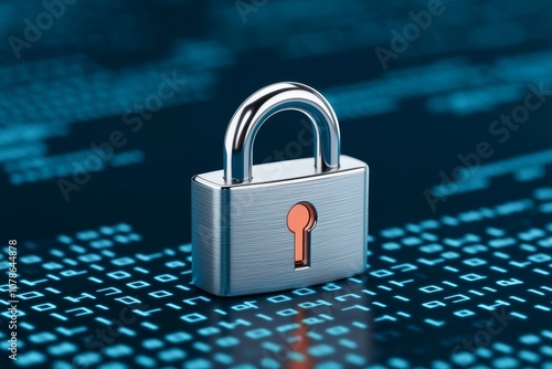 Wallpaper Mural This concept consists of a lock, binary digits background, copy space for text, and a security concept. Torontodigital.ca