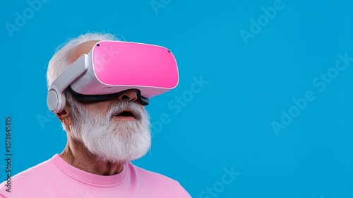 During chemotherapy, a patient wears a VR headset to distract them from discomfort and reduce anxiety, demonstrating how VR can be used therapeutically. photo