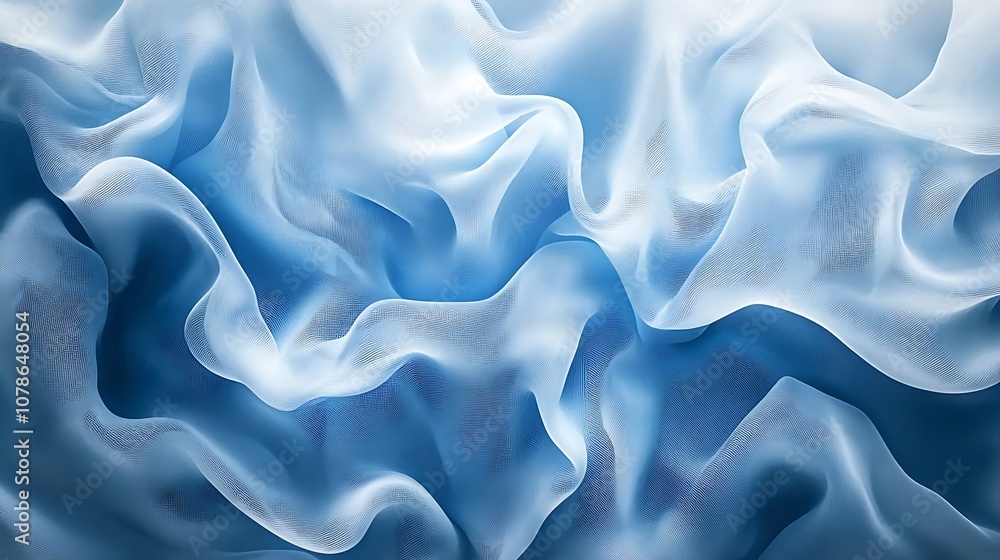 Obraz premium Abstract icy blue texture with soft gradient transitions for backgrounds