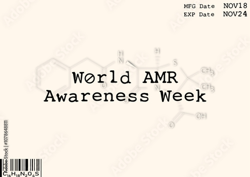 World antimicrobial resistance awareness week design. 