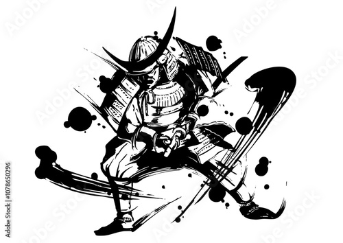 刀を抜く侍