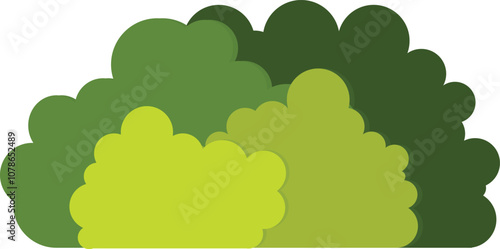 Bush flat illustration isolated on white background