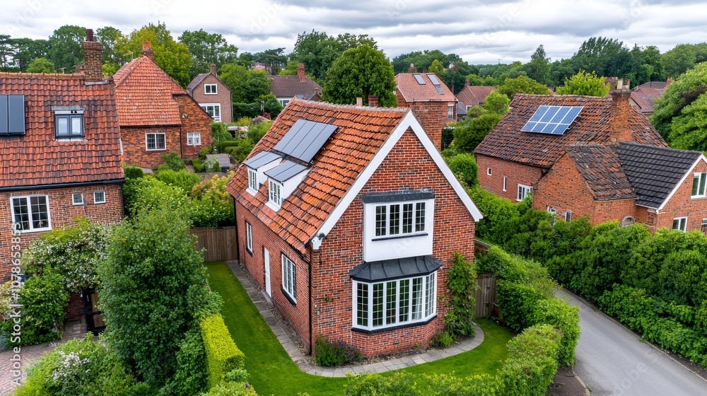 The use of renewable energy solutions in residential areas is on the rise. Sustainable living shift concept demonstration. The use of renewable energy solutions in residential areas is on the rise. Sustainable living shift concept demonstration.