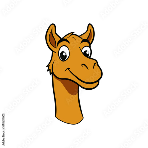 Funny Camel head vector art illustration photo