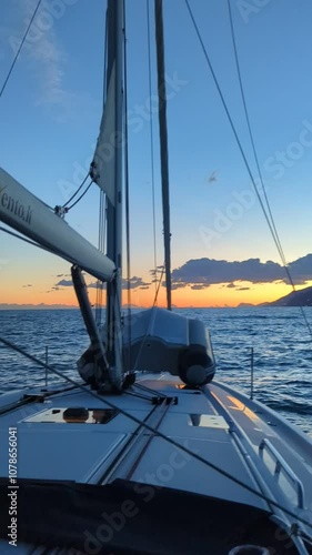 sailboat at sunset