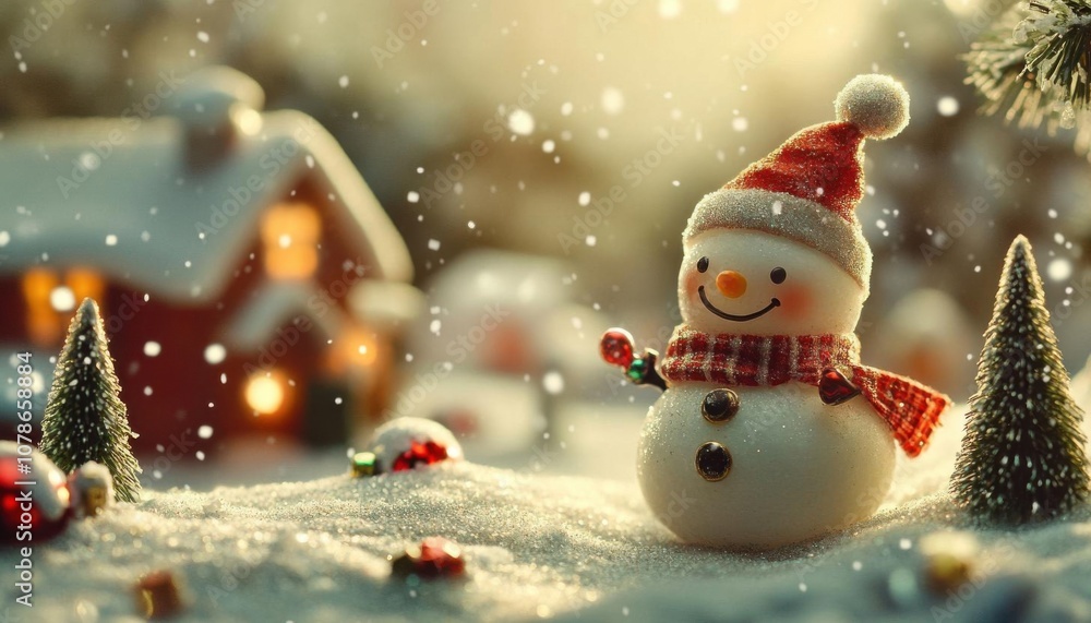 Fototapeta premium Catch festive advertisements for Christmas offers and seasonal discounts,