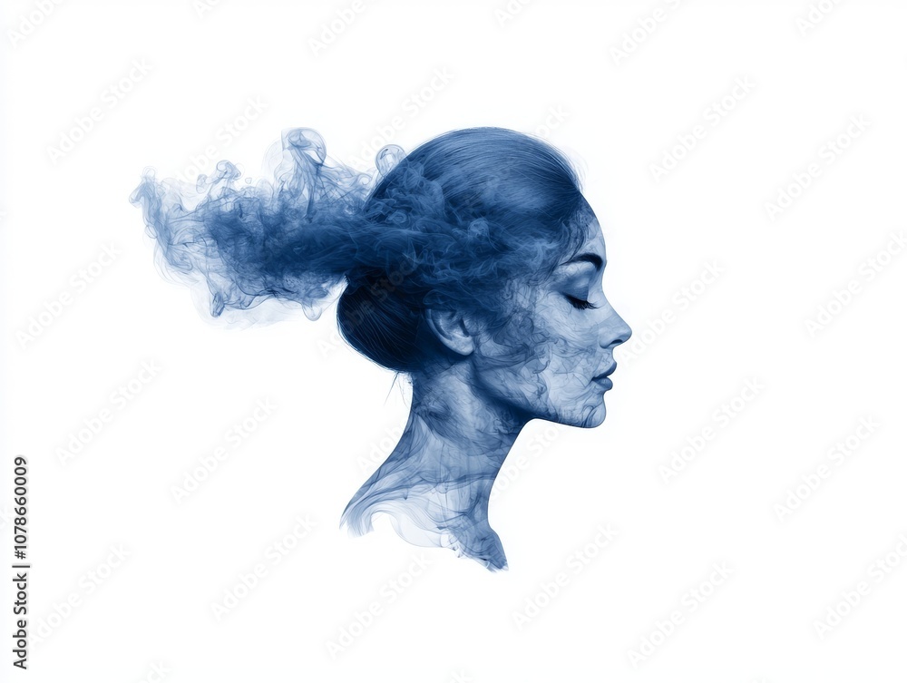Symbolic visual metaphor depicting a surreal digital illustration of a person facing abstract anxiety manifestation swirling emotions in dark vs light contrasts Symbolic visual metaphor depicting a surreal digital illustration of a person facing abstract anxiety manifestation swirling emotions in dark vs light contrasts