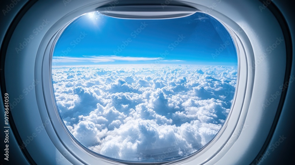 Sky View From Airplane Window Sky View From Airplane Window